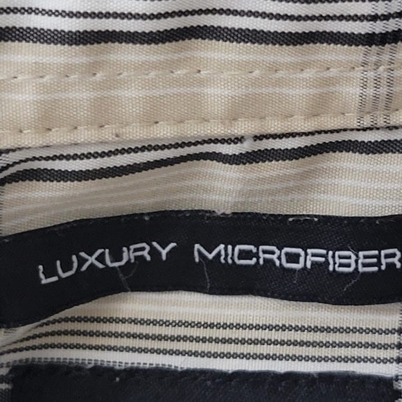 Haggar men casual button down short sleeve plaid shirt size large - Picture 6 of 8